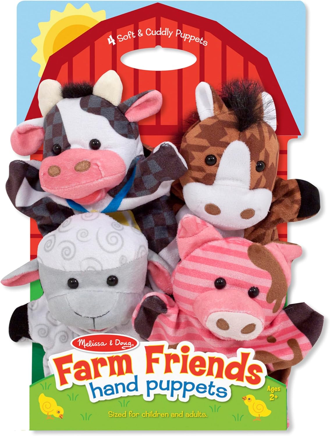 Farm Friends Hand Puppets - Set of 4 Toy Puppets